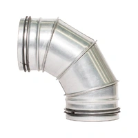 Sirius 200mm 90 Degree Elbow Galvanised Steel GE90-200