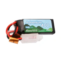 Gens Ace 2S Adventure 400mAh 35C 7.4V Soft Pack Lipo Battery (JST)