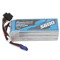 Gens Ace G-Tech 6S 5600mAh 80C 22.2V Soft Pack Lipo Battery (EC5)