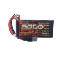 Gens Ace 2S Redline Drag 9000mAH 7.4V 200C Softcase/Hardwired Lipo battery (QS8)