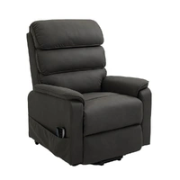 Georgia Triple Motor Lift Chair - Black Leather GEORTRILBLK