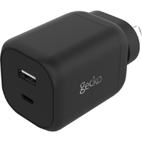 Gecko 45W GAN Dual USB-C & A Wall Charger Black GG520107