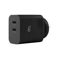 Gecko 45W GAN Dual USB-C Wall Charger Black GG520108