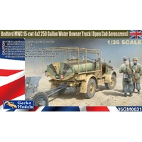 Gecko 1/35 Bedford MWC 15-cwt 4x2 200 Gallon Water Bowser Truck Plastic Model Kit