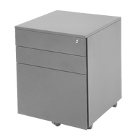 Rapidline 3 Drawer Steel Mobile Pedestal - Precious Silver GMP3-PS