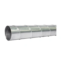 Sirius 150mm 1.2m Galvanised Steel Solid Duct Pipe GP12-150