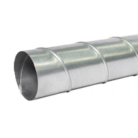 Sirius 300mm 1.2m Galvanised Steel Solid Duct Pipe GP12-300