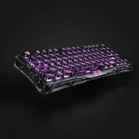 GravaStar Mercury V75 Lite Hall Effect Magnetic Switch Gaming Keyboard Transparent Black GSV75LITE_X_TBLK