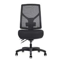 Gust Mesh Chair - Black Mesh Back, Black Fabric Seat pan GUST-HD-FBK