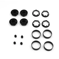 HobbyPlus CR18P Truck 1.2inch Bead Lock Wheel Set, Black