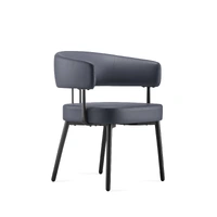 Hera Breakout & Dining Chair - French Navy PU Leather HERA-FN