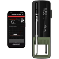 HerQs Double Max Wireless Rechargeable Dual Probe Meat Thermometer HERQS009