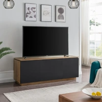 Tauris Hollywood TV Unit Tall Ready To Assemble Dark Oak 1800x600x679mm