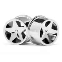 HPI Q32 Super Star Wheel Set F/R (Chrome18X10/18X14/4Pcs) [114279]