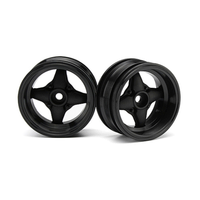 HPI 3911 Mx60 4 Spoke Wheel Black (6mm Offset/2Pcs)