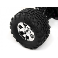HPI Mounted GT2 Tyre S Compound On Warlock Wheel Chrome [4709]