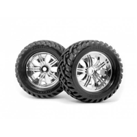HPI Mounted Goliath Tire 178X97mm On Tremor Wheel Chrome [4728]