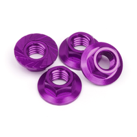 HPI 87268 SERRATED FLANGE NUT M4 (PURPLE/4PC)