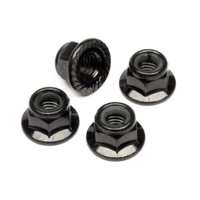 HPI Flanged Lock Nut M5 (Black/4Pcs) [Z682]