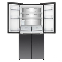 Hisense PureFlat Slim French Door 483L Black Stainless Steel