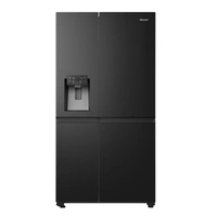 Hisense 632L Side By Side Refrigerator non plumbed water and Ice Black HRSBS633BW