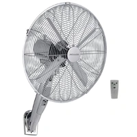 Heller 40cm Wall Fan Chrome With Remote HRWF40C
