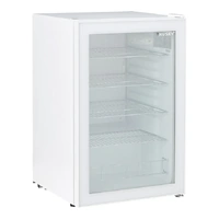 Husky 130L Anti-Condensation Glass Door Bar Fridge in White HUS130HDWH