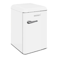 Husky 130L Retro Fridge Freezer in White HUSRET135WHHU