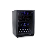 FREE STANDING MATT BLACK MK11 WINE COOLER. MATT BLACK DOOR FRAME, MATT BLACK DIAMOND CUT KICK PLATE, 4 PULL OUT SHELVES WITH MATT BLACK FRONT COVERS, 