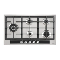InAlto Cooktop Gas 900mm 5 Burners inc Wok FFD Stainless Steel ICG905W