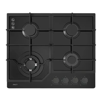 InAlto Cooktop Gas on Glass 600mm 4 Burners including Wok ICGG604W