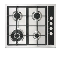 InAlto Cooktop Gas 600mm 4 Burners inc Wok FFD Stainless Steel ICGW60S