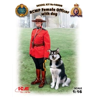 ICM 1/16 RCMP Female Officer with dog Plastic Model Kit