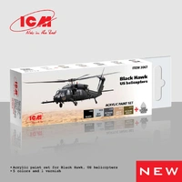 ICM Acrylic Paint Set: Black Hawk. US helicopters - 6 Colours