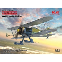 ICM 1/32 J-8 Gladiator WWII Swedish Fighter Plastic Model Kit