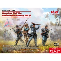 ICM 1/35 American Civil War Confederate Infantry. Set #2 Plastic Model Kit
