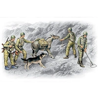ICM 1/35 Soviet Sappers (1979-1988) (4 Figures - 3 soldiers 1 sapper donkey figure dog figure) Plastic Model Kit