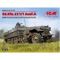 ICM 1/35 Sd.Kfz.251/1 Ausf.A WWII German Armoured Personnel Carrier Plastic Model Kit