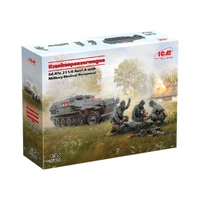 ICM 1/35 'Krankenpanzerwagen' Sd.Kfz.251/8 Ausf.A WWII German Ambulance with Military Medical Personnel Plastic Model Kit