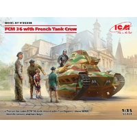 ICM 1/35 FCM 36 with French Tank Crew Plastic Model Kit