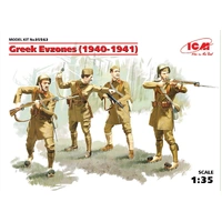 ICM 1/35 Greek Evzones (1940-1941) (4 Figures) Plastic Model Kit