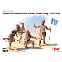 ICM 1/35 Eritrean battalions of the Italian ?olonial Army (1939-1940) (4 Figures) Plastic Model Kit