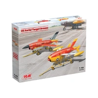 ICM 1/48 US Aerial Target Drons (2 Drones and 2 Trailers) Plastic Model Kit