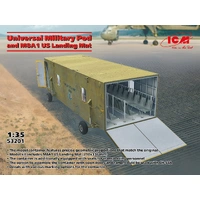ICM 1/35 Universal Military Pod with M8A1 US Landing Mat Plastic Model Kit