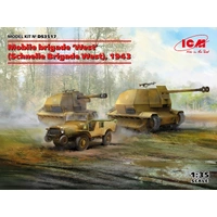 ICM 1/35 Mobile brigade 'West' (Schnelle Brigade West) 1943 Plastic Model Kit Diorama Set
