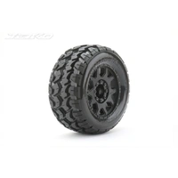 Jetko 1/8 MT 3.8 EX-TOMAHAWK/Claw Rim/Black/Medium Soft/Glued/Blted