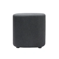 Kali Square Ottoman - Charcoal Fabric Upholstery KALI4545-C457