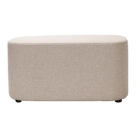 Kali Rectangular Ottoman - Stone Fabric Upholstery KALI9045-ST102