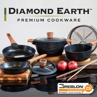 Kleva 7pcDiamond Earth Cookware KDECS7PC