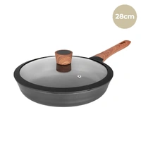 Kleva Diamond Earth 28cm Frying Pan with Glass Lid KDEFPAN28LID